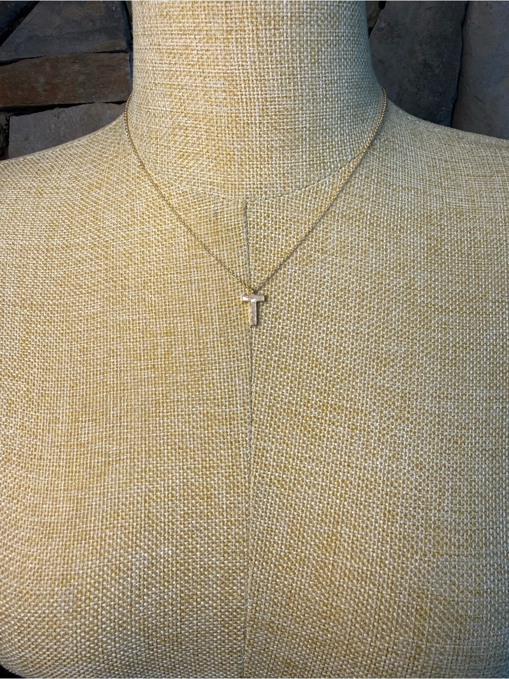 New🌟”T” Anthropologie -Elegant Gold Pendant Necklace